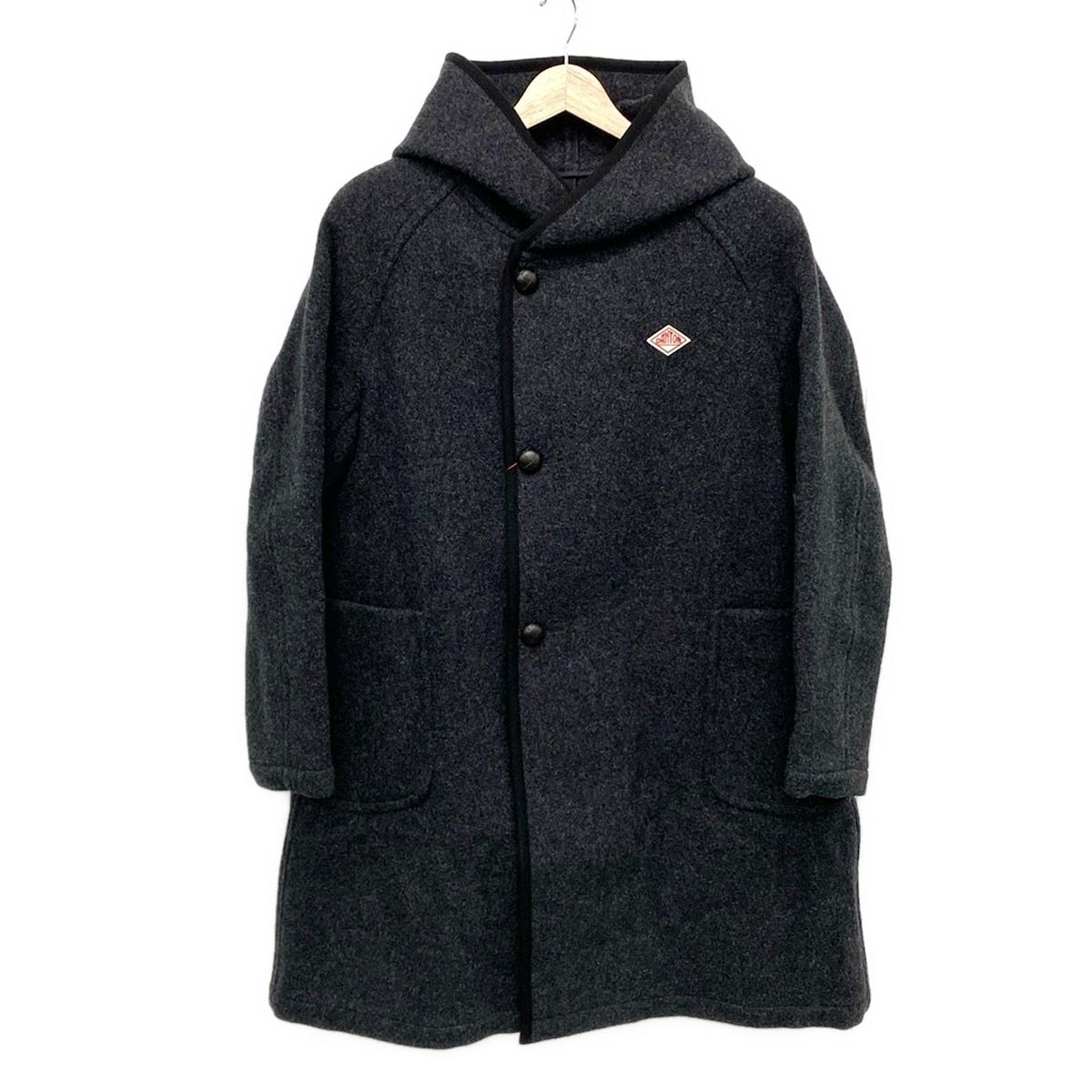 DANTON(ダントン) コート サイズ36 S メンズ美品 - ダークグレー×黒