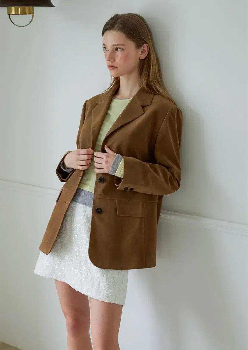 OLIVE des シングル スウェード ジャケット