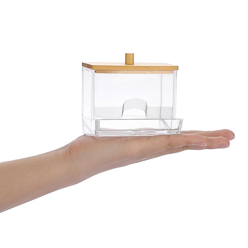 Sumnacon 3個セット綿棒収納ケース 綿棒ホルダー 透明アクリル綿棒収納