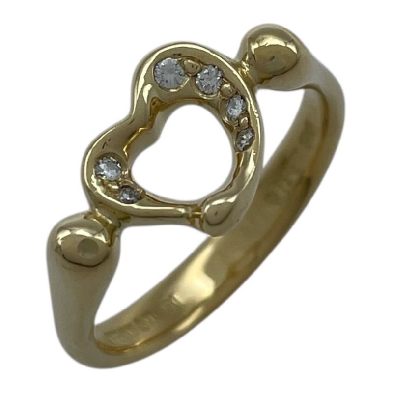 ティファニー TIFFANY＆CO オープンハートリング ゴールド 750 ダイヤモンド ジュエリー