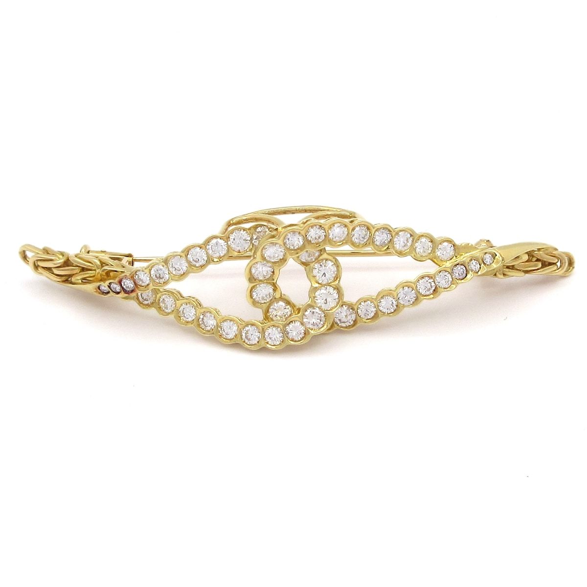 Unbranded ノーブランド ブローチ K18YG×ダイヤモンド 総重量 10.1g 4.852刻印