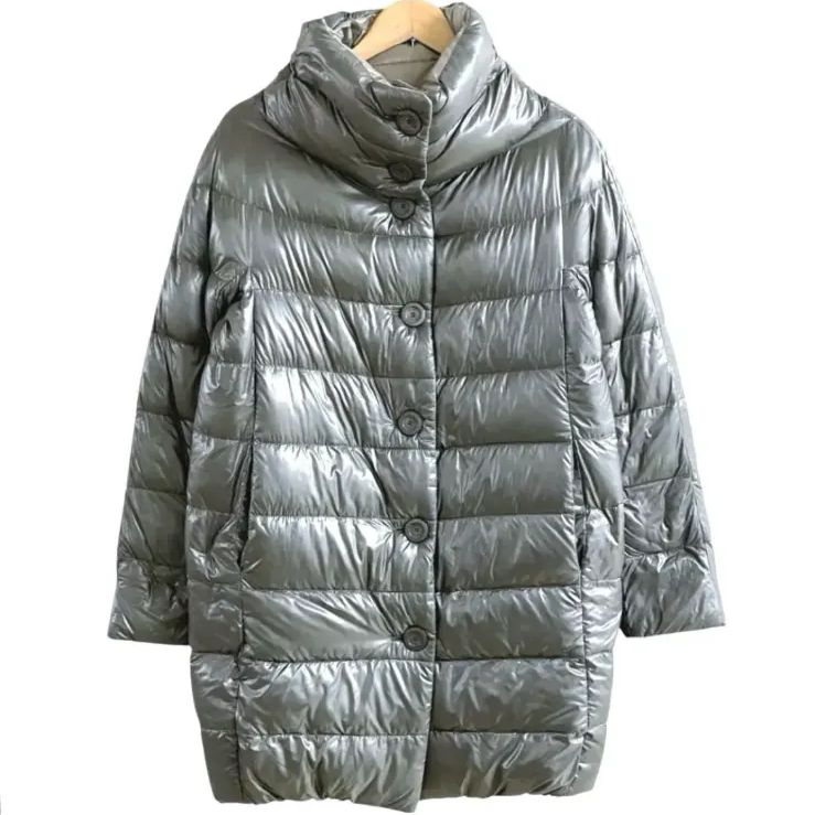 ルーマニア製 HERNO ヘルノ リバーシブル ダウン コート レディース 42