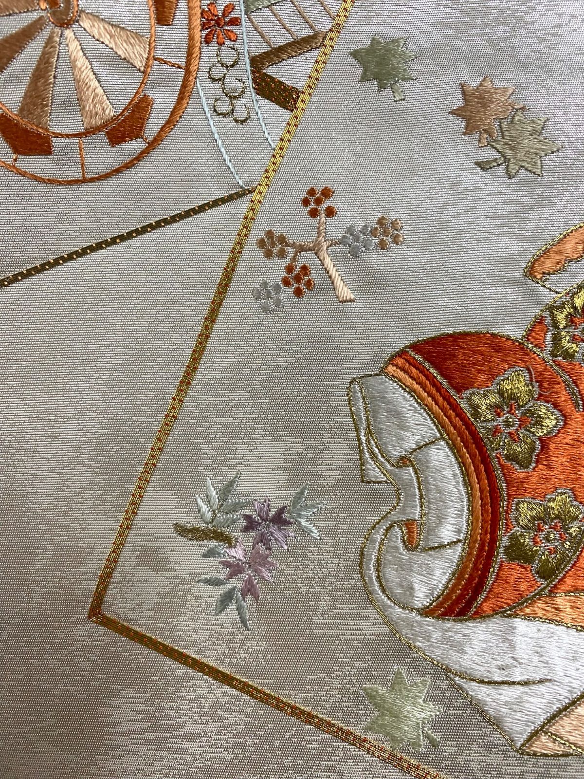 袋帯 未使用 エジプト文様 馬の戦車絵柄 お太鼓柄 正絹 11025 袋帯 未使用 エジプト文様 馬の戦車絵柄 お太鼓柄 正絹 11025