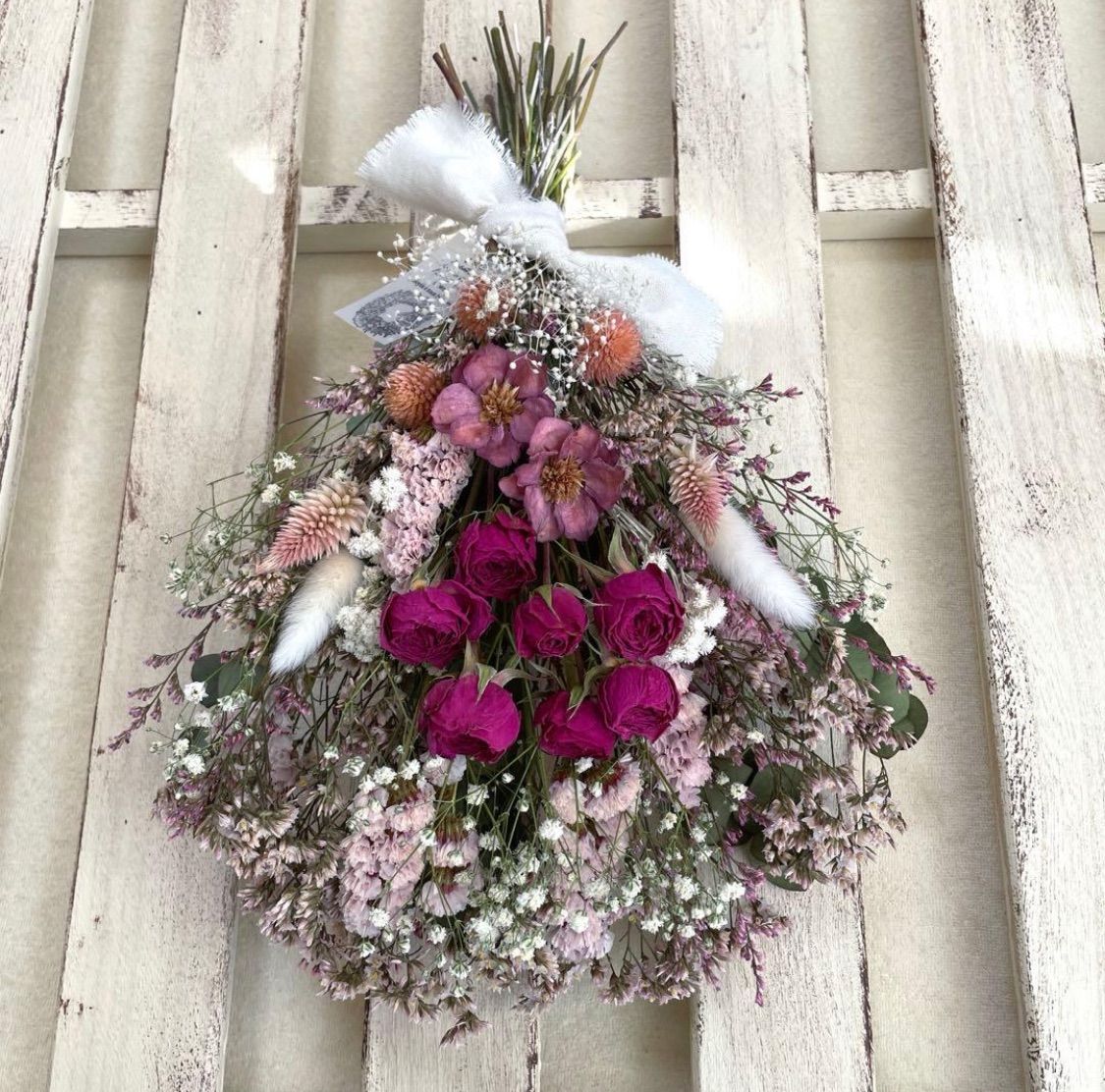 ドライフラワー＆プリザーブドフラワー スワッグ大 - メルカリ