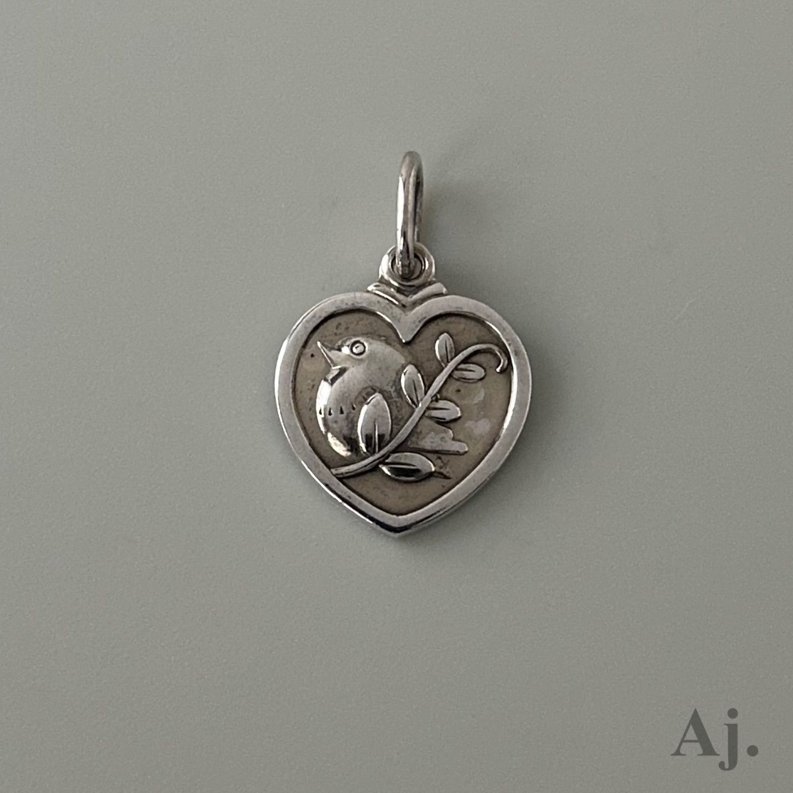 希少 ジョージ ジェンセン 鳥　ハート　デンマーク　925 シルバー　ネックレス 要状態確認・使用感大】 ジョージジェンセン 希少 ミニ ネックレス