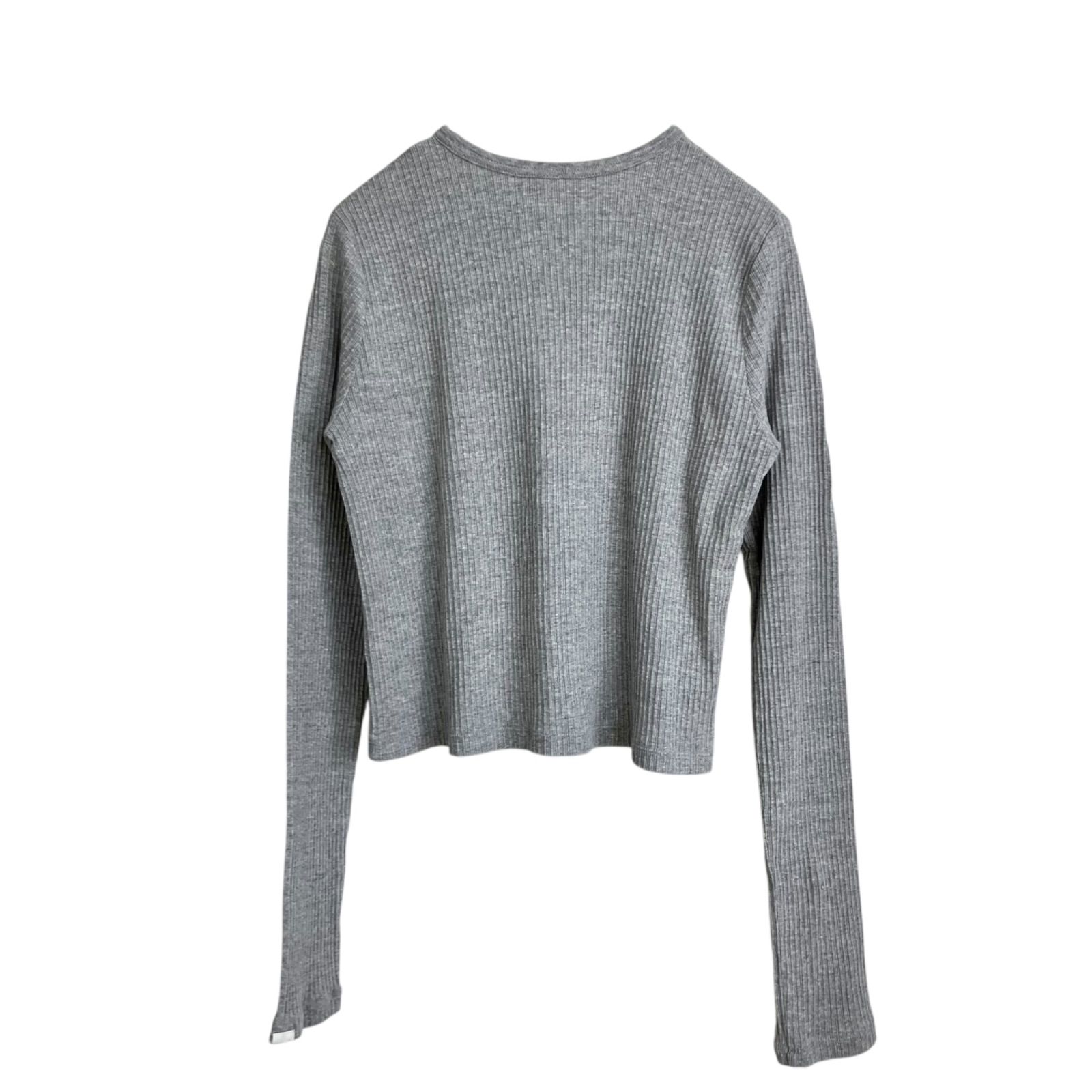 Oblada RIB GREY CINCH F グレー オブラダ シンチ コットン 長袖 リブカーディガン