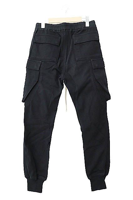 リックオウエンス Rick Owens 19 SS Cargo Jog カーゴ ジョグ ドローストリング サルエル パンツ 166-1-12218 50 黒ブラック ブランド古着ベクトル AA 251102