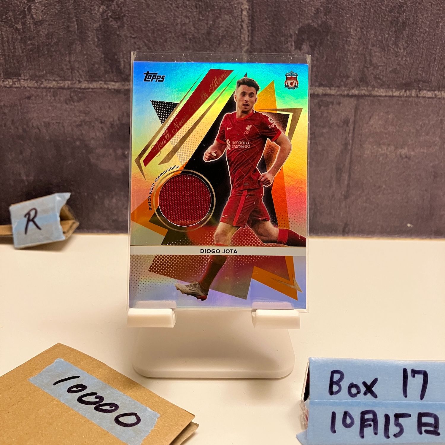 2021-22 Topps Diogo Jota 07 25 Liverpool You ll Never Walk Alone ジャージ Refractor カード