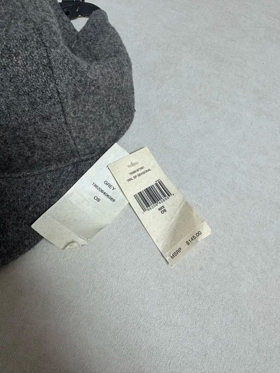 RRL ランチ ロゴ グレー ウール ボールキャップ 帽子