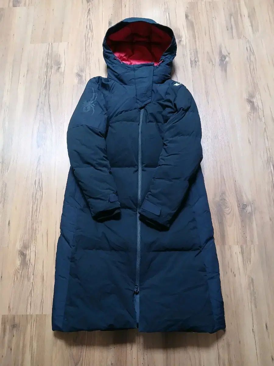 スパイダー レディース ダウンジャケット ロング丈 ブラック 95