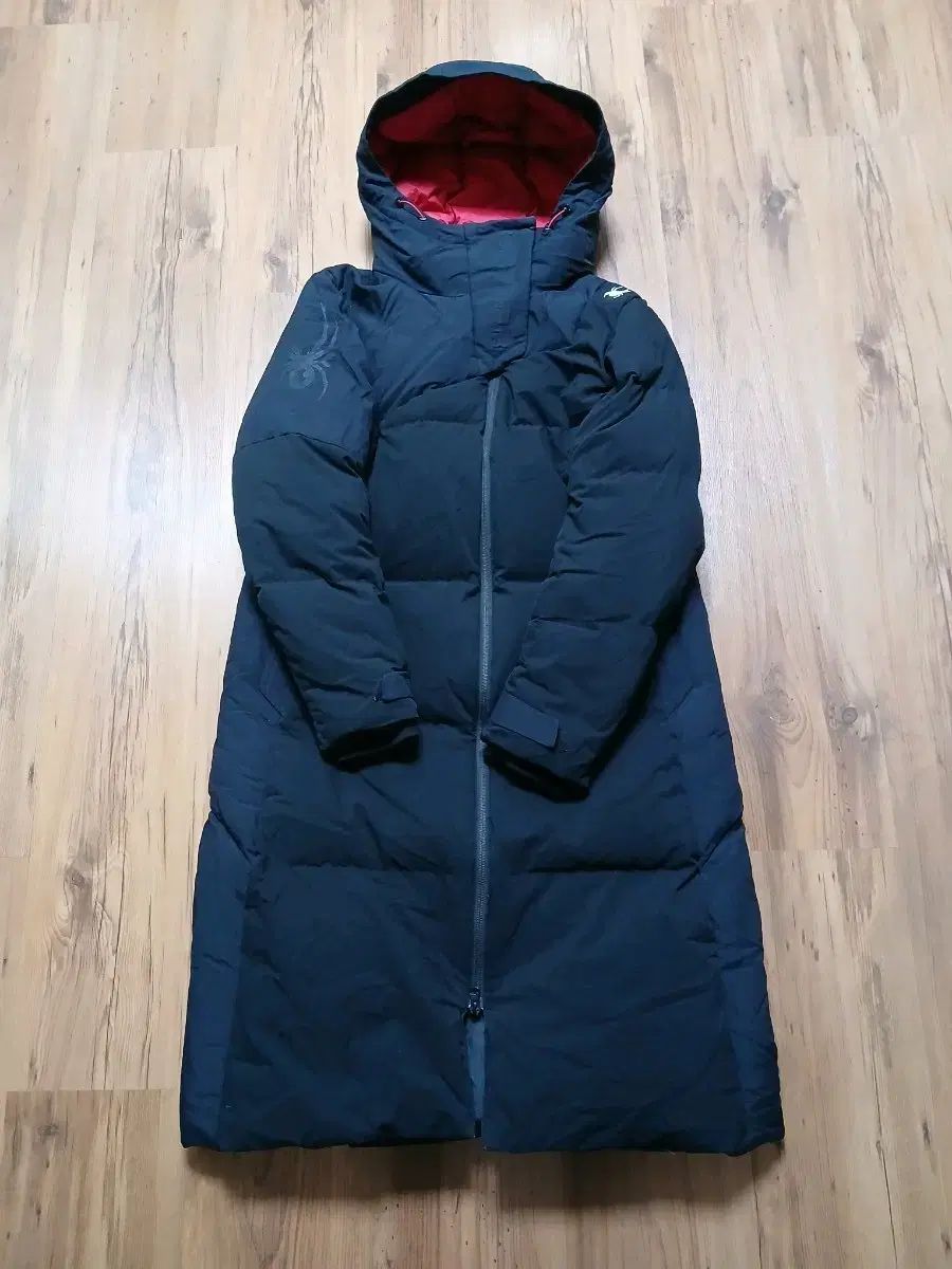 スパイダー レディース ダウンジャケット ロング丈 ブラック 95