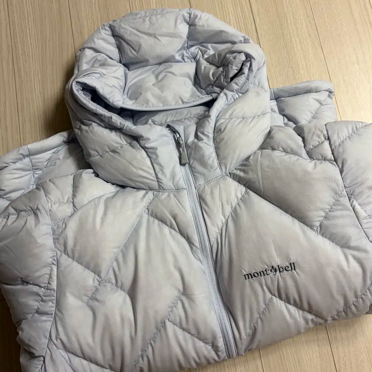 M-R モンベル ネイビ ダウン パーカ レディース ライト ブルー