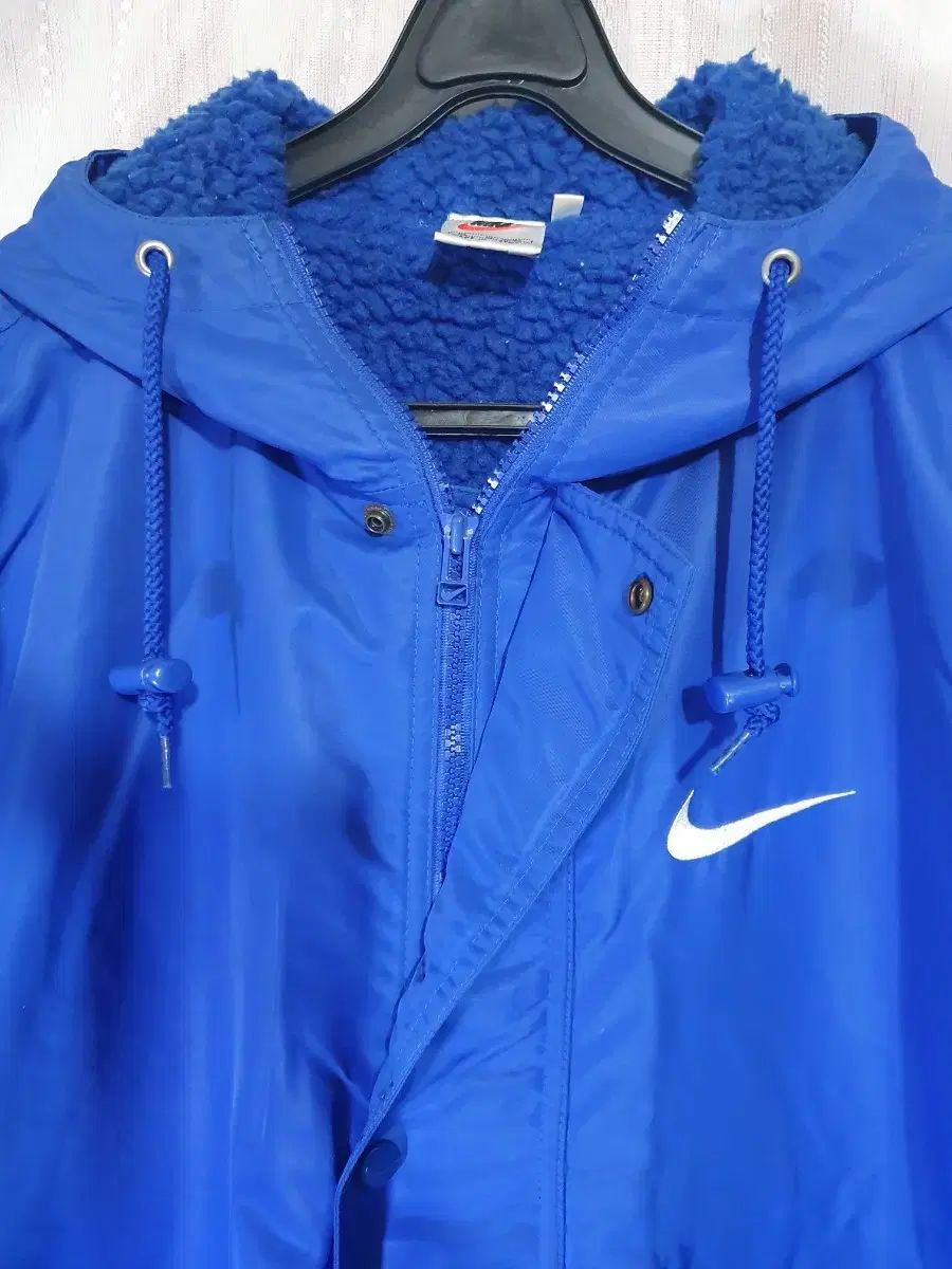 NIKE ナイキ ブルー WHO フリース ロング ベンチ コート