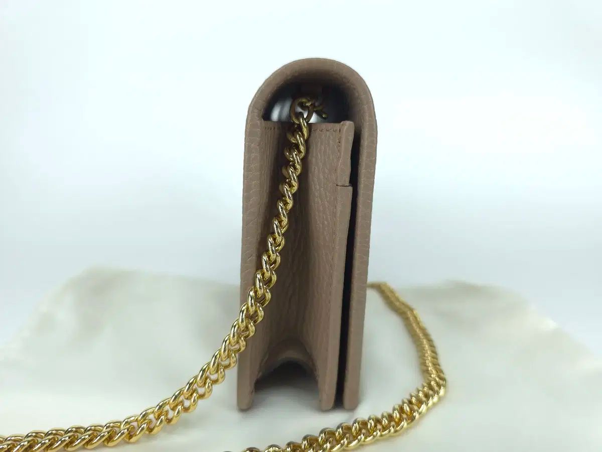 グッチ GG マーモント ミニ チェーン バッグ クロスバック トープ