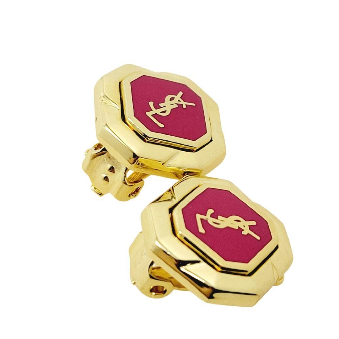 イヴ サンローラン イヤリング YSL ピンク ゴールド