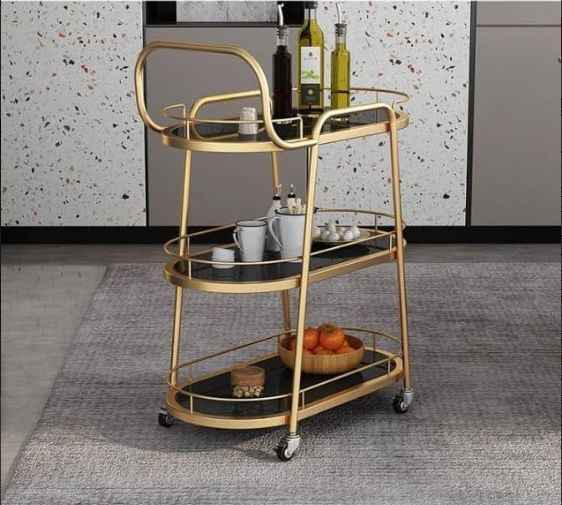 サービストロリー キッチントロリー 北欧風 業務用 抗菌 サービストロリー サービストロリー 3段 キャスター付き 収納 クッキングステーション 搬送トロリー レストラン ホテル レストランc
