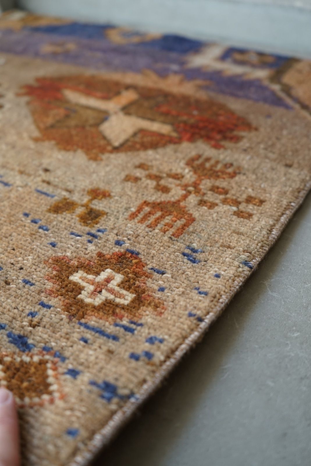 ヴィンテージラグ トルコ アナトリア ランナーラグ ブラウン 155 × 61.5 cm No.TR25187 MARWIL-DEMENAGEMENTS_CH