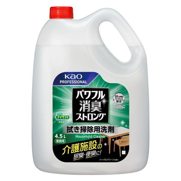 花王 パワフル消臭拭き掃除用洗剤 4.5 L 業務用 447173 ×