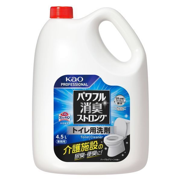 まとめ買い 花王 パワフル消臭 トイレ用洗剤 4.5L ハーバルグリーンの香り 業務用詰め替え 447180 ×3セット