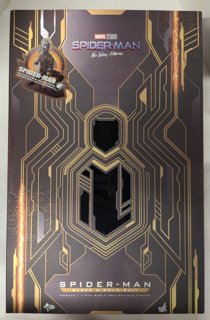 HOTTOYS MOVIE MASTERPIECE SPIDER MAN BLACK ＆ GOLD SUIT MMS604