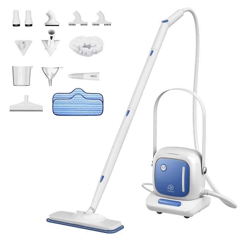Mistsince スチームクリーナー 洗浄機 高温 高圧蒸気洗浄 3way 家庭用 18点セット 瞬間起動 1320mL スチーム量調節 油汚れ キッチン 絨毯 床掃除 浴室 大掃除 コンパクト 軽量 長時間掃除 改良型 1