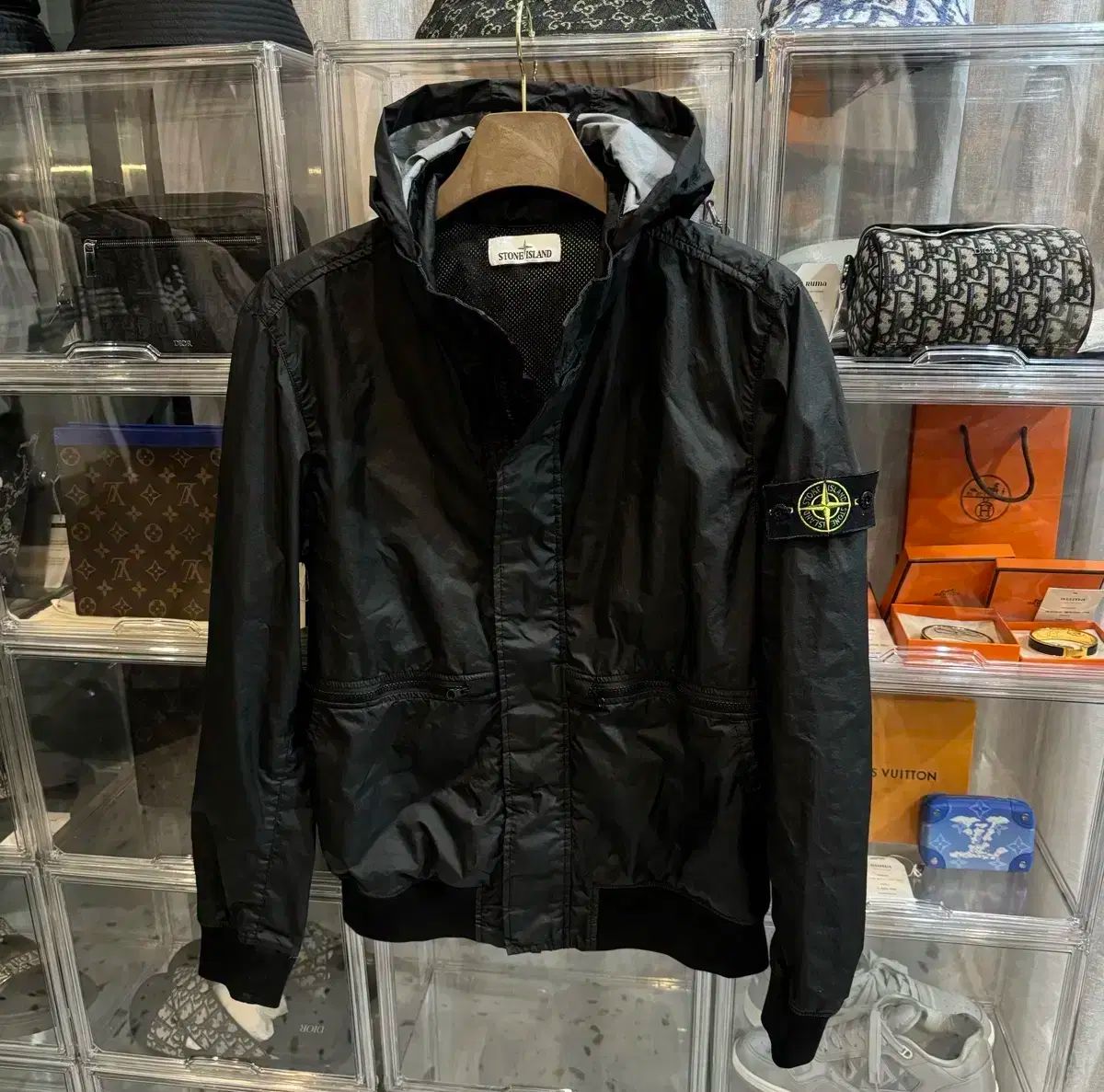 STONE ISLAND ストーンアイランド メンブラーナ 3L TC ジャケット ブラック