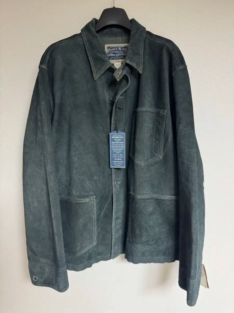 RRL Indigo Suede Choa Jacket