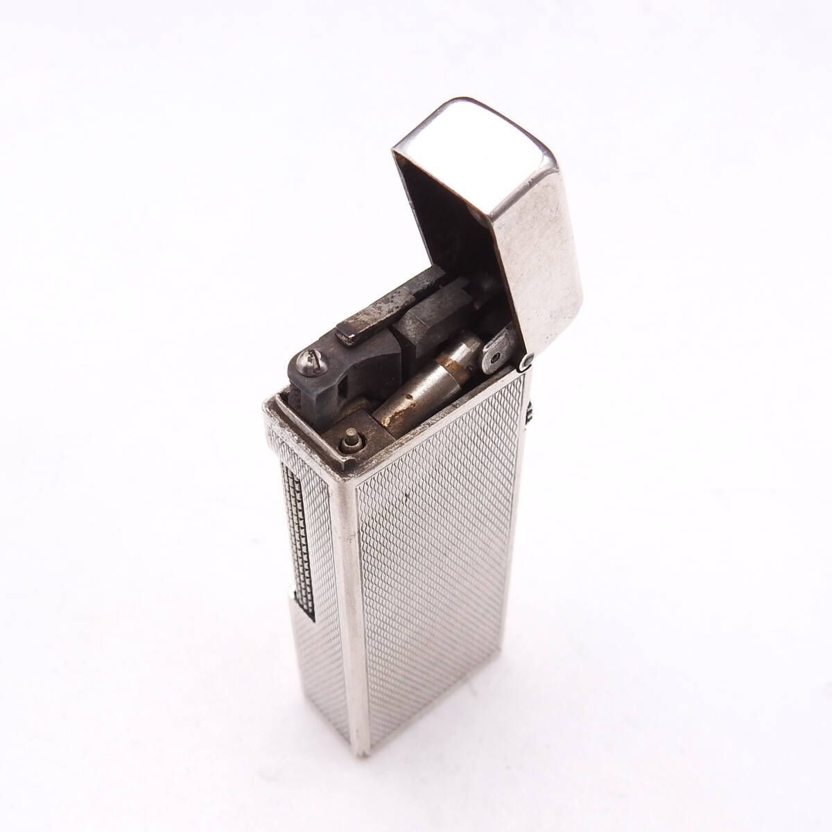  着火未 dunhill ダンヒル ガスライター シルバー 柄物 メンズ ️AAランク 火花 済み ライター本体 喫煙具 ライター