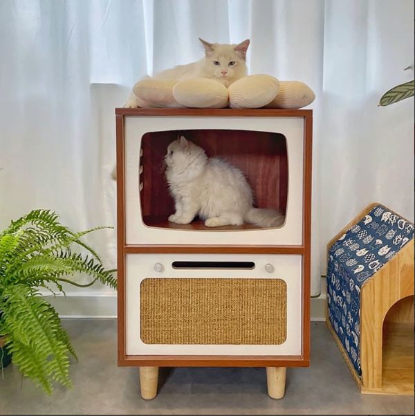 1木製コンドミニアム屋内猫 家具