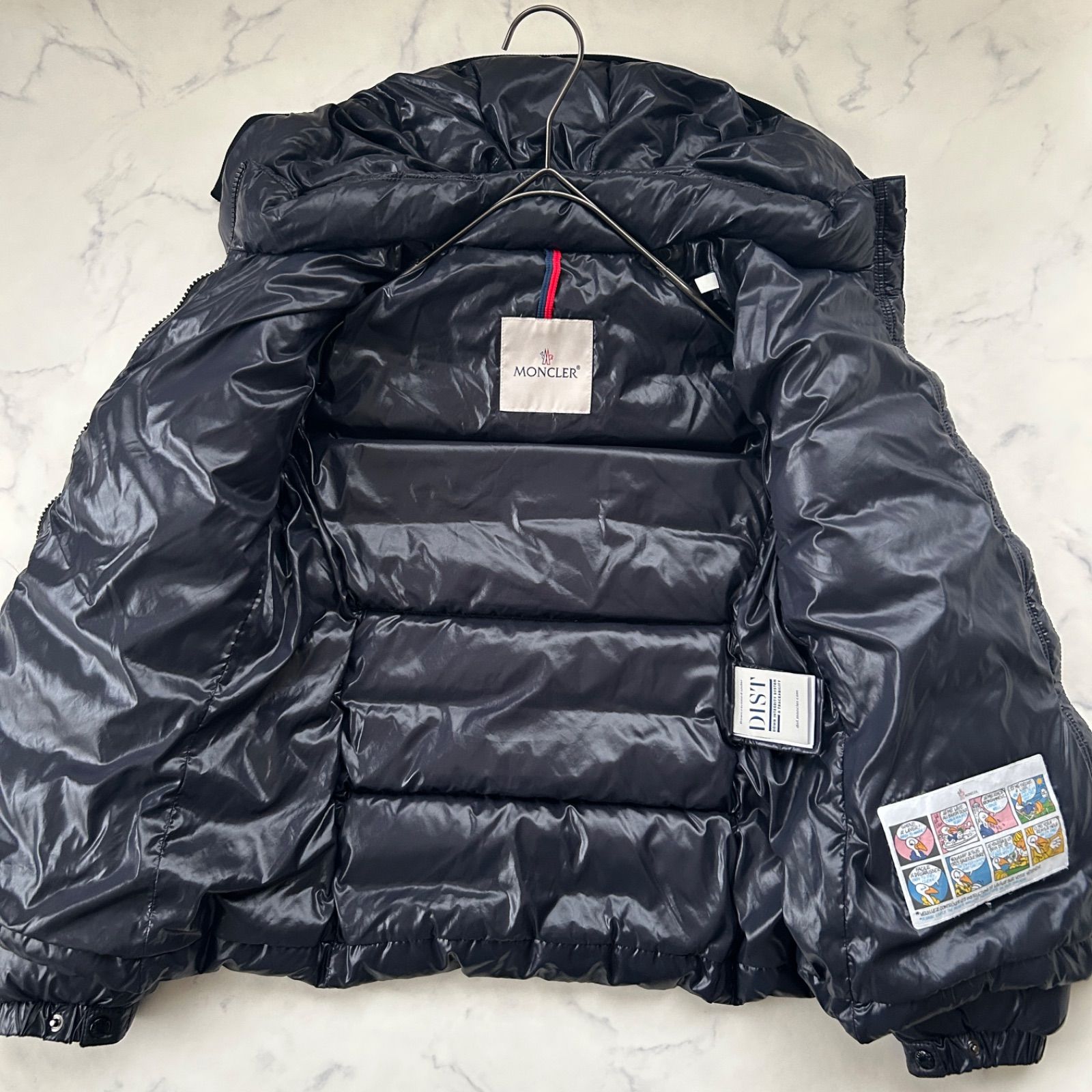 極美品 MONCLER モンクレール ダウンジャケット ネイビー ワッペン