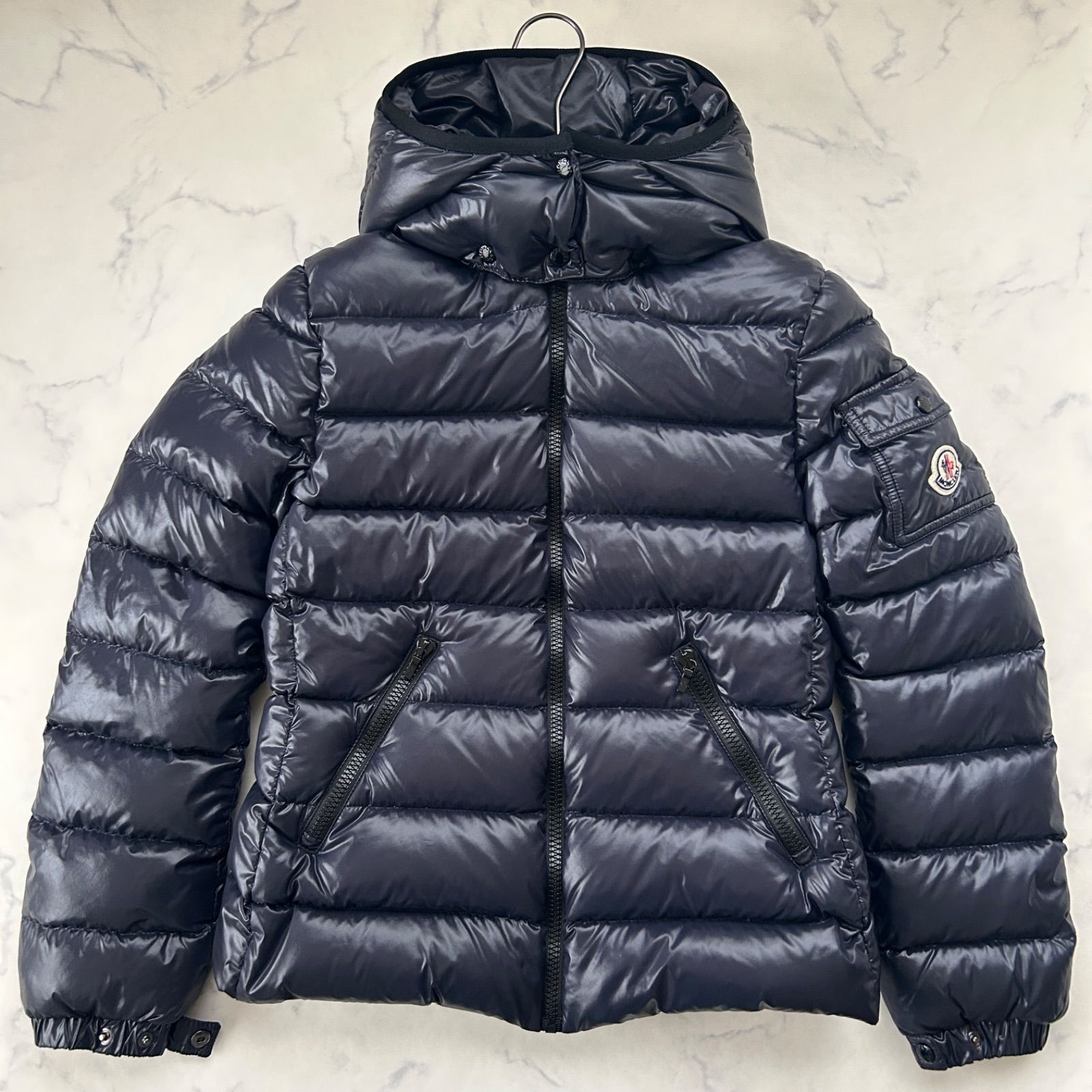 極美品 MONCLER モンクレール ダウンジャケット ネイビー ワッペン