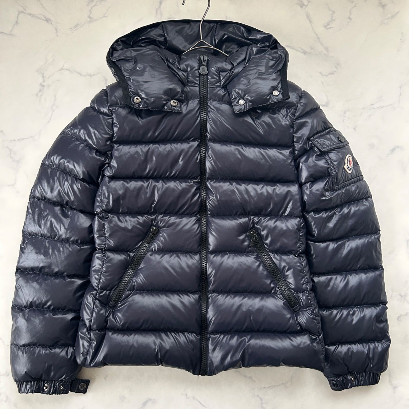 極美品 MONCLER モンクレール ダウンジャケット ネイビー ワッペン