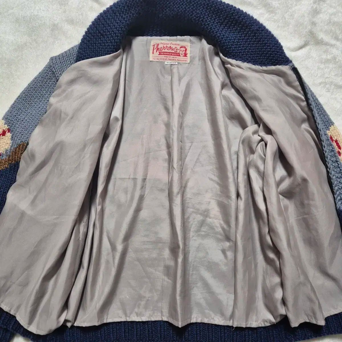 Pherrow s 野球 投手 パータン ニット ジャケット 日本 カウチン 成人M KANDAIZUMI_COM