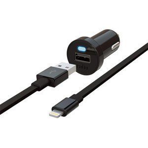 ラディウス 2.4A Lightning対応シガーソケットチャージャー ブラック radius RK-CCF52K