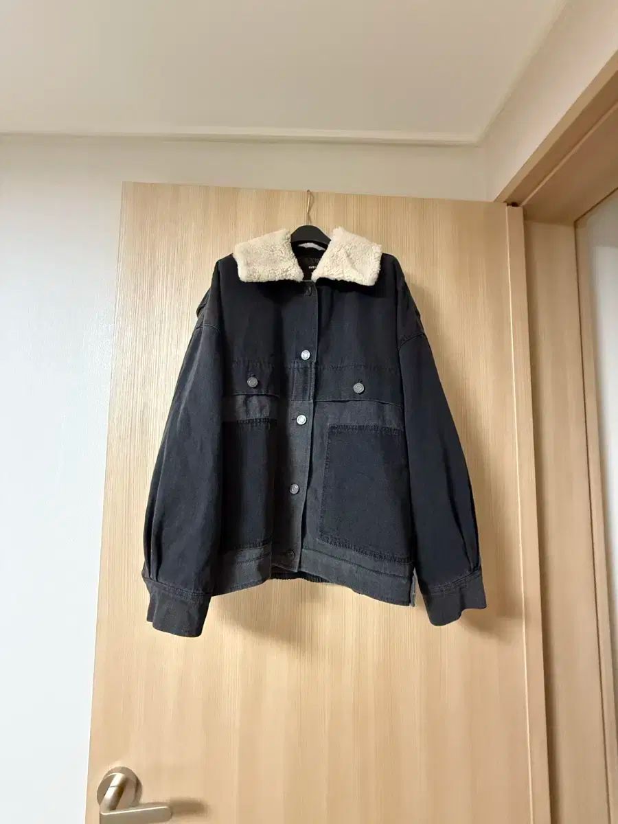 システムテクスチャーブロック デニムキルティングアウター
