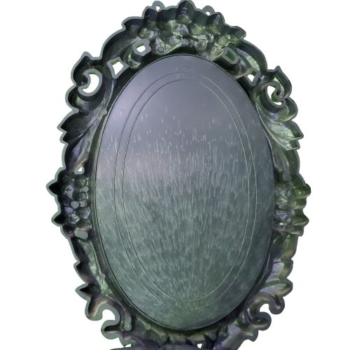 壁掛け式鏡 木彫り風 壁掛けミラー 昭和レトロ - メルカリ