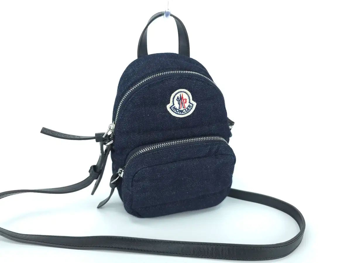 モンクレール デニム ダウン KILIA キリア スモール クロスバック ブルー