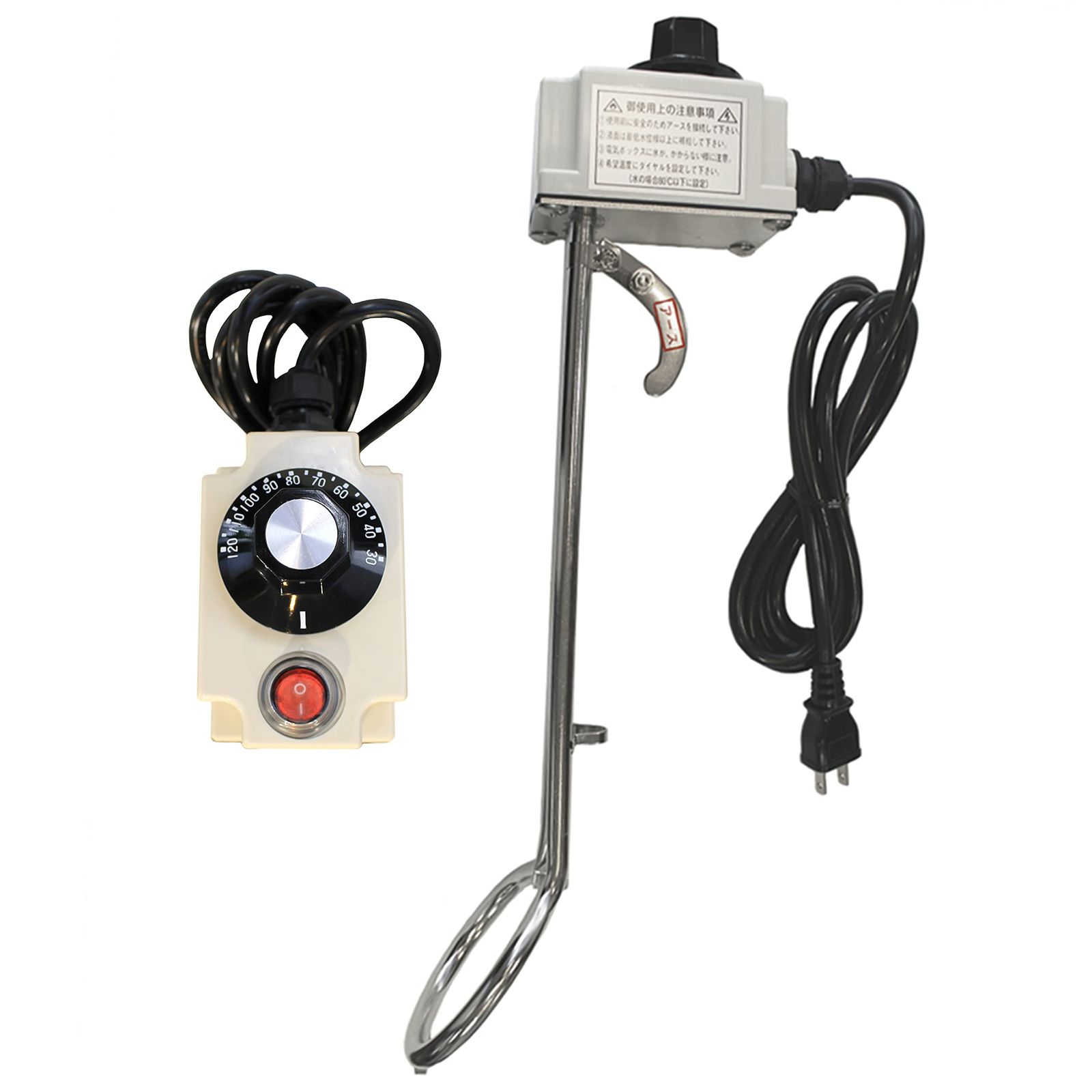 Nagecom 大栄電熱 パイプヒーター 温度調節 DC-1000L 530mm×65mm サーモスタット 投げ込みヒーター 湯沸かし 温水 保温 追い焚き サーモ バケツヒーター