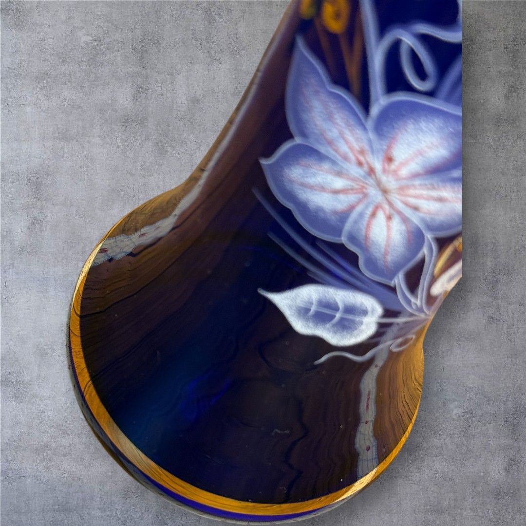 美品】ボヘミア BOHEMIA クリスタル 花瓶 フラワーベース