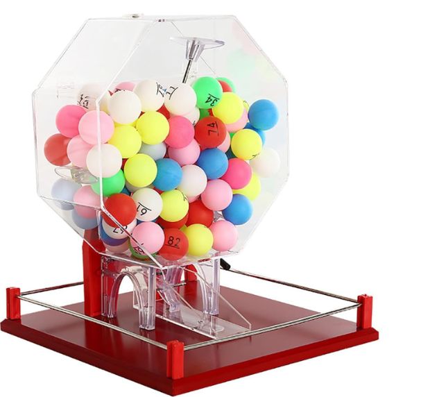 宝くじボールマシン ラッキービンゴゲームセット ボール番号セレクター 大型アクリル製自動宝くじ抽選機 自動ビンゴケージ ベース付き 大人大グループファミリー用