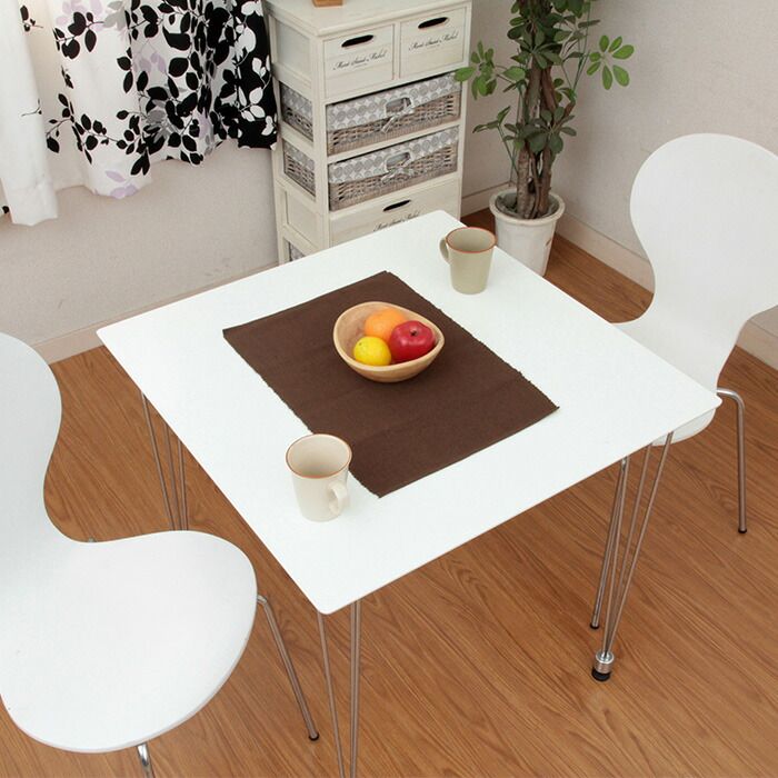 ダイニングテーブル 単品 おしゃれ 幅75 奥行75 高さ72 シンプル スチール脚 正方形 ダイニング キッチン テーブル 食卓テーブル 2人掛け