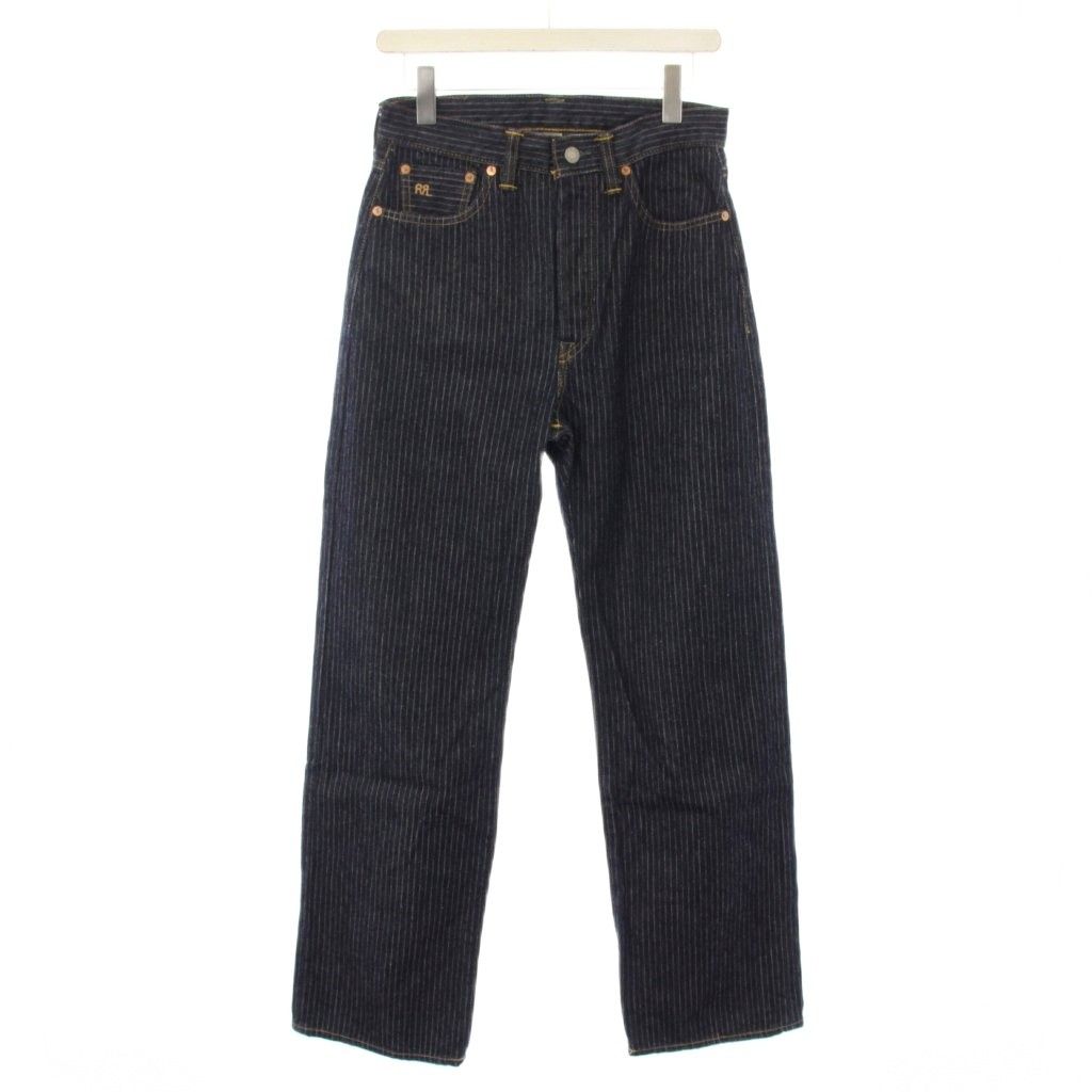 ダブルアールエル RRL ラルフローレン High Boy jeans デニム パンツ ジーンズ ストライプ柄 W27 ネイビー 282950236001 TK