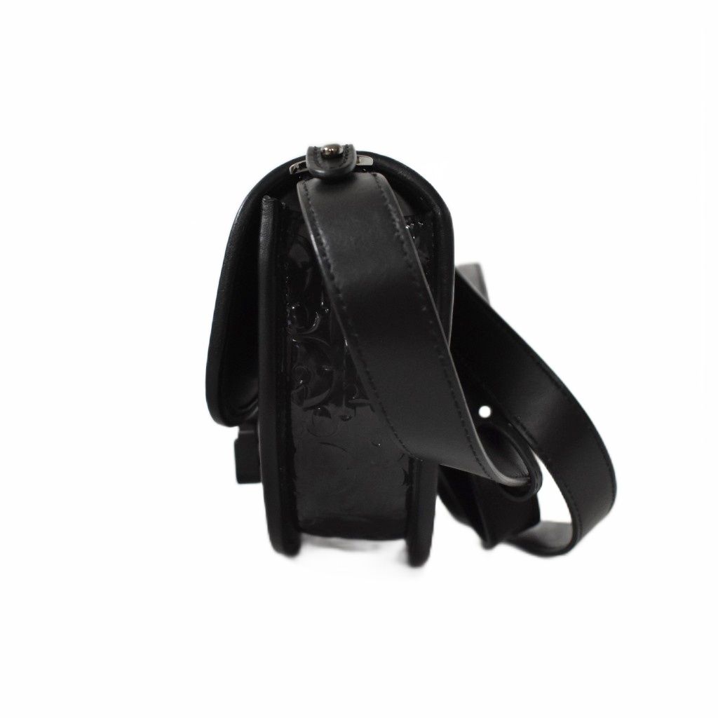 ディオール Dior ギャロップ ミニ ショルダーバッグ エンボス加工 黒 ブラック AA