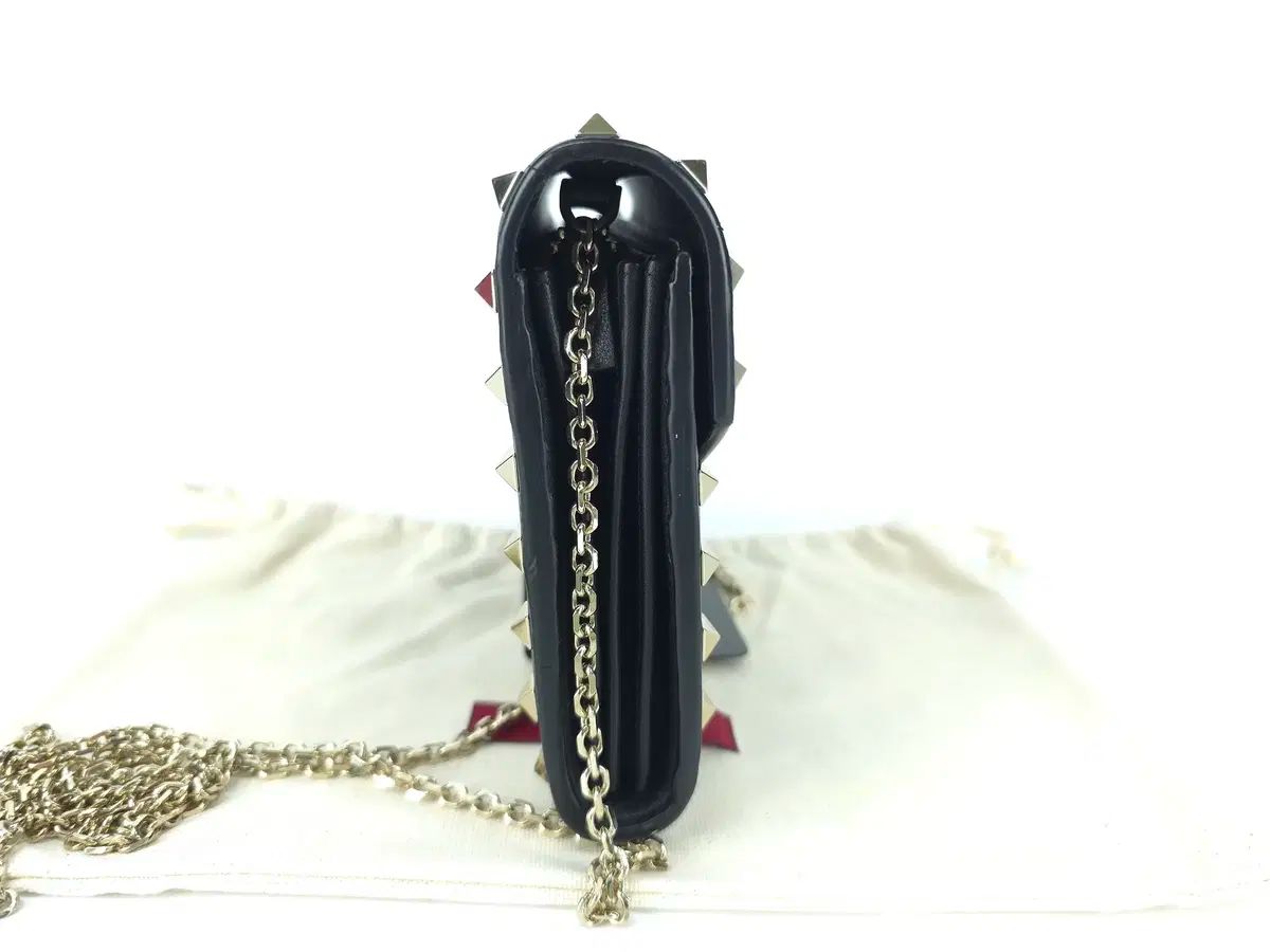 ヴァレンティノ ロックスタッズ エンベロープ チェーン ショルダーバッグ クロスバッグ ブラック