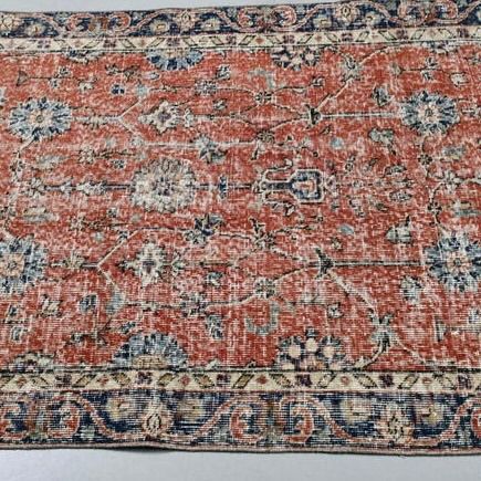 トルコラグ ヴィンテージ レッド フローラル MARWIL-DEMENAGEMENTS_CH