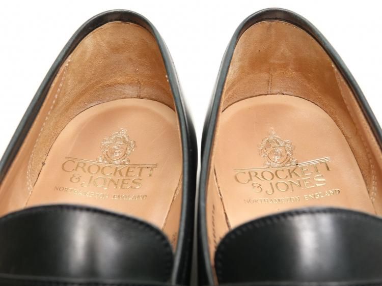  535 1008 上 クロケット＆ジョーンズ ボストン２ ブラック ウォータープルーフカーフ 8 5 E ローファー ブーツ 革靴