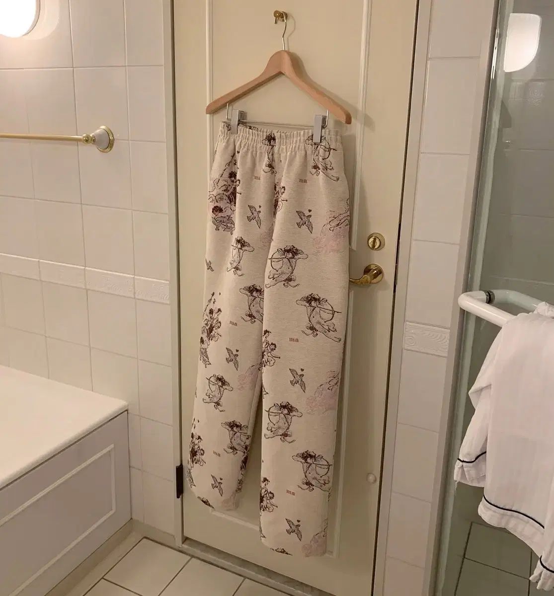  マーブリングエンジェル ジャカード ダウン パンツ セット その他 セットアップ