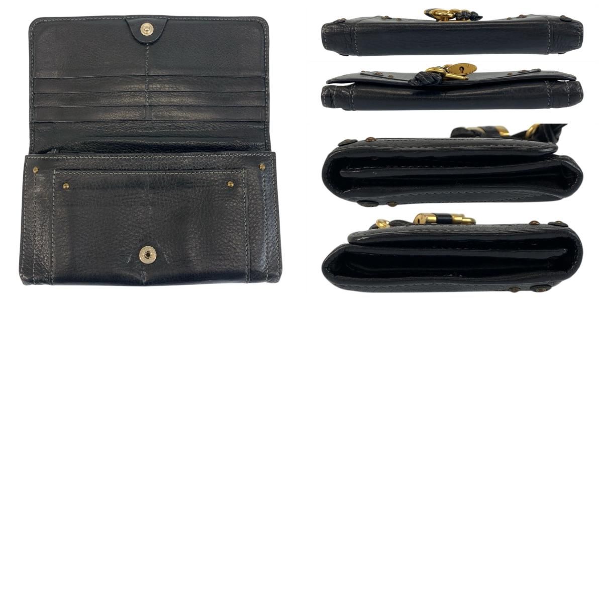 美品 Chloe クロエ パディントン ブラック 黒 ゴールド金具 レザー 