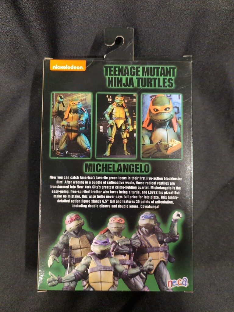 NECA ACTION FIGURE MICHELANGELO MOVIE 1990 6.5インチ