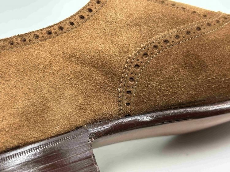 649 1021 程度 ジョンロブ クロケット製 SEYMOUR ブラウン スエード 9 E S刻印 ストレスフリー トレーナー